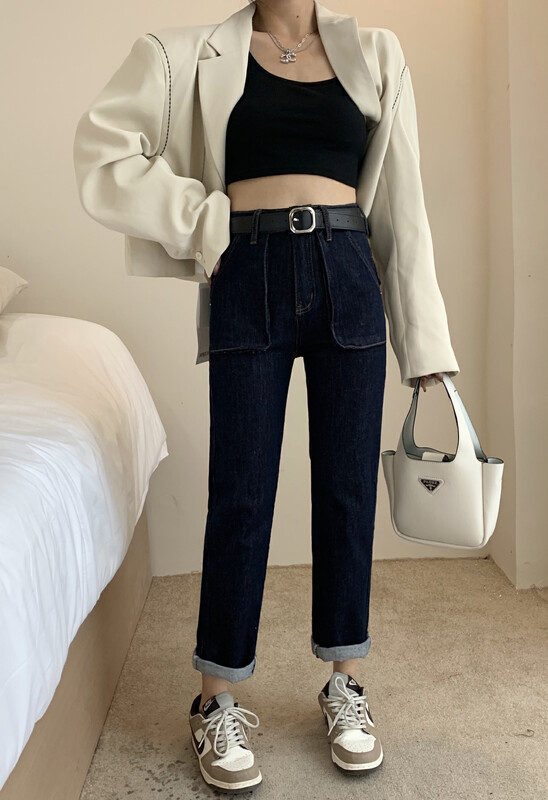 Autumn is new! [M8 denim] slim and comfortable double pocket jeans (sell pants only) 52631# JHY