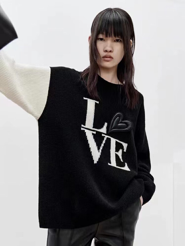 [RAINBOW] Explosive letter love OEM sweater 0998