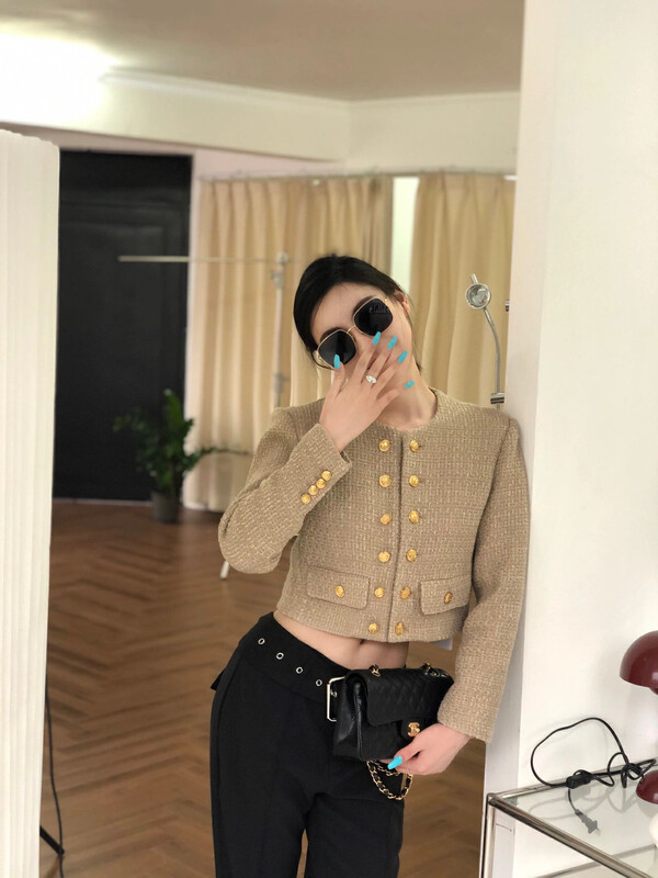 [ALLA EMELIA] Niche Haute Couture Small Fragrance Braided Short Short Jacket S2108