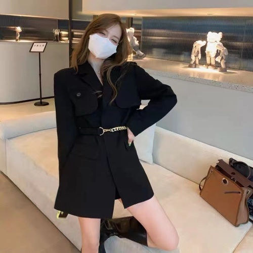 Summer home  early autumn new tops Korean style chic coffee color small suit jacket women's spring and autumn suits high sense