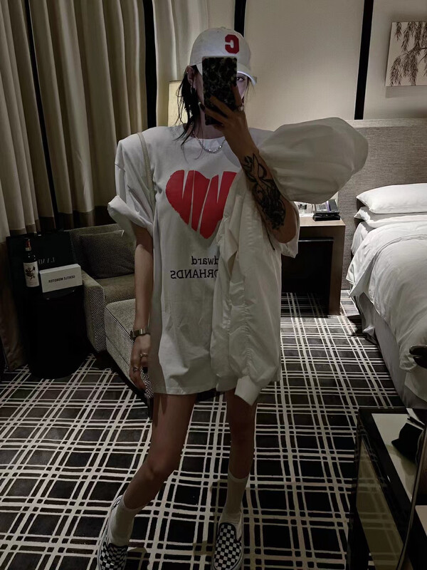 [RAINBOW] High Street Large T-Shirt Short-Sleeve T-Shirt Love 1206