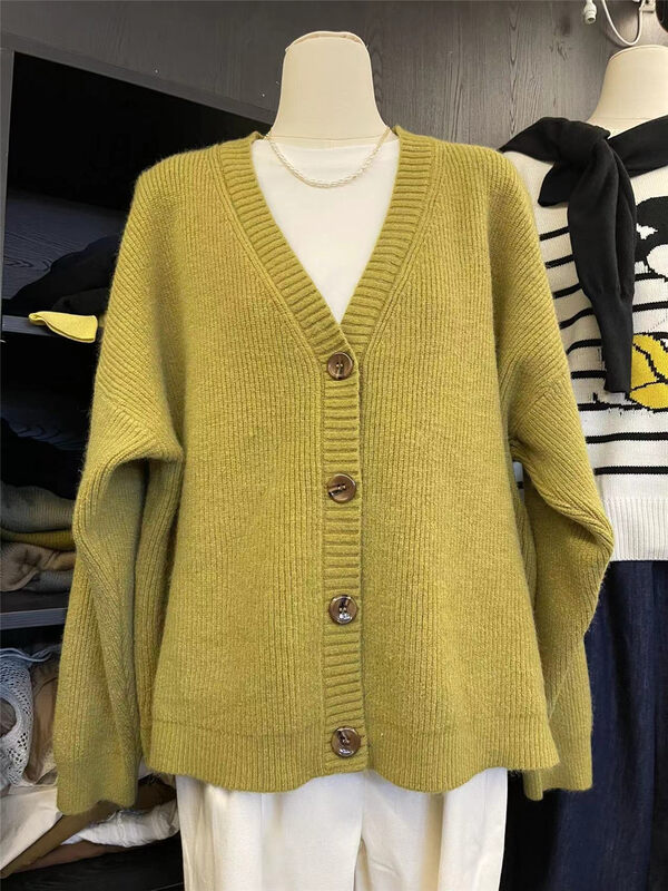 New in autumn! [SUSAN] Simple solid color all-match knitted cardigan 81808# LSW