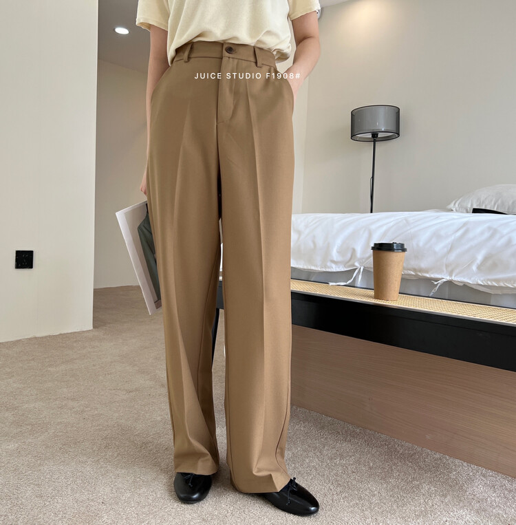【JUICE】Korean all-match trousers wide-leg pants F1908