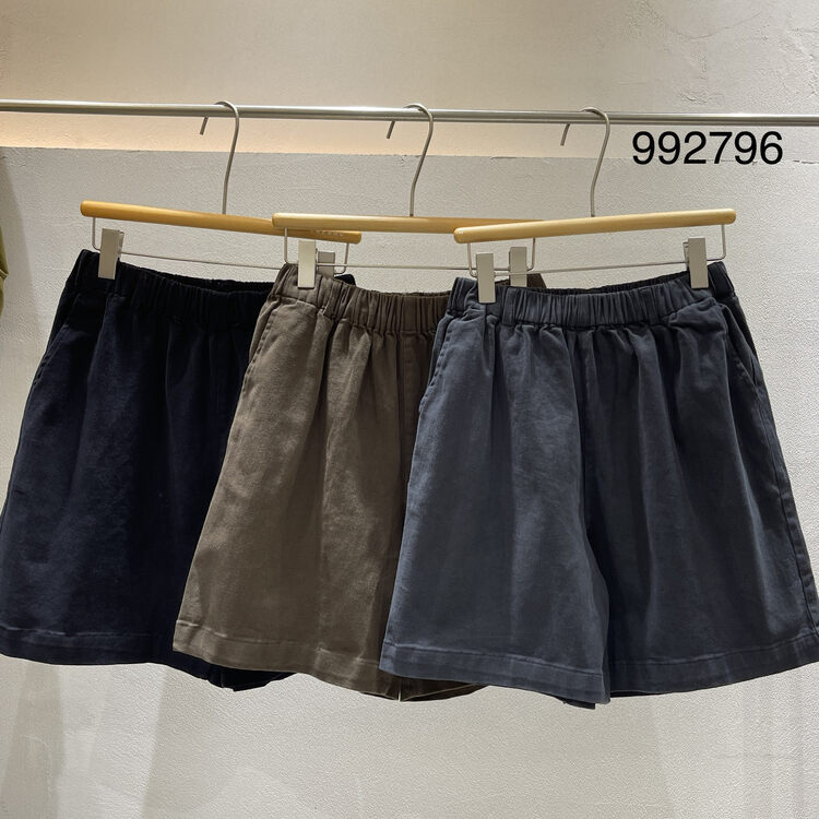 New in autumn! [TWENTY printed wood] slim elastic waist comfortable casual shorts 992796# L