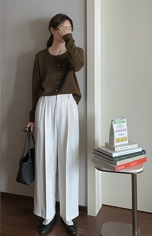 New in autumn! [FEIDING] drape, versatile and slim fashion trousers 3728# CLS