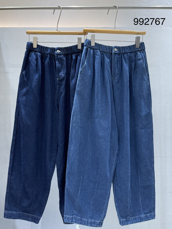 New in autumn! [TWENTY printed wood] elastic waist basic all-match jeans 992767# L