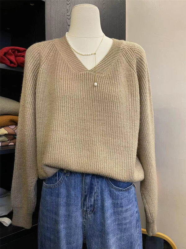 New in autumn! [SUSAN] gentle and comfortable all-match V-neck warm sweater 81882# LSW