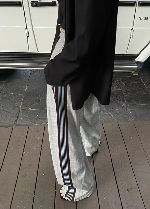 【RAINBOW】Explosive Color Contrast Woven Wide Leg Casual Pants 08376# FHX