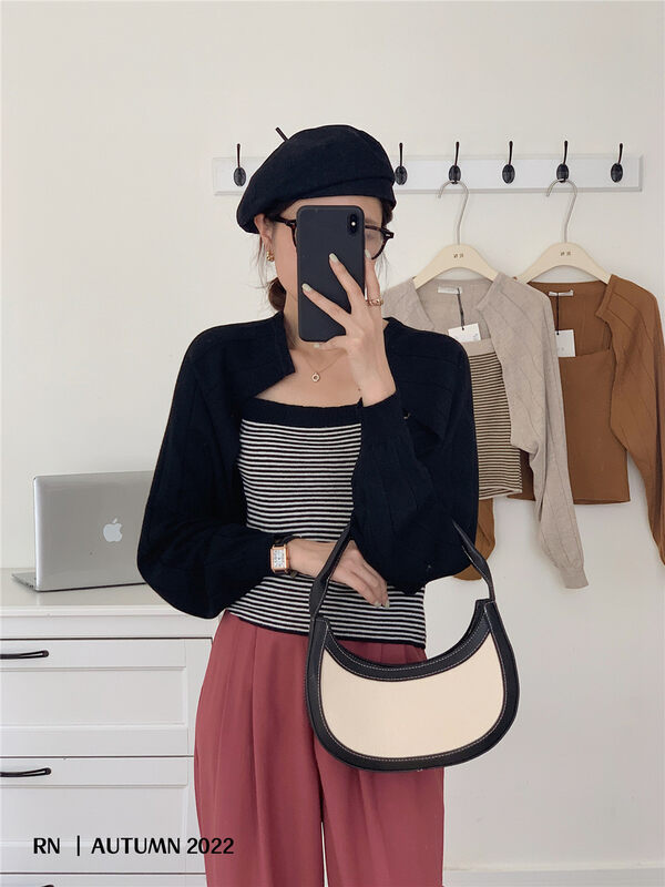 New in early autumn! [R N] Minimalist and comfortable all-match knitted cardigan (only cardigans are sold) 81815# L