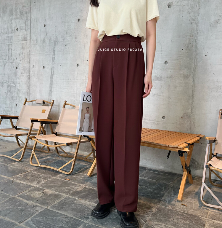 【JUICE】Classic one-button trousers are elastic and thin F8025