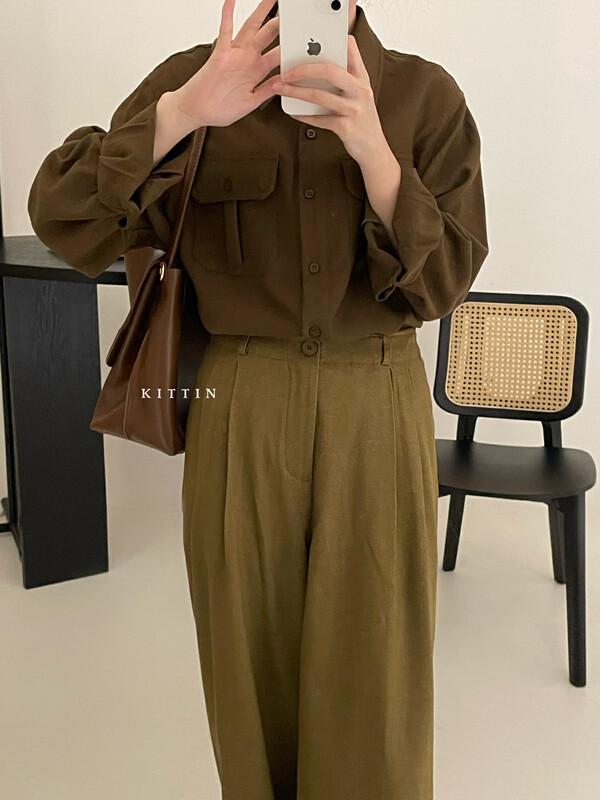 【KITTIN】Korean Double Pocket Shirt 8665FW