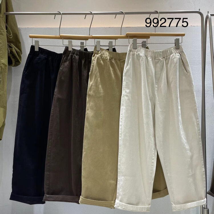New in autumn! [TWENTY printed wood] all-match slimming clean casual pants 992775# L