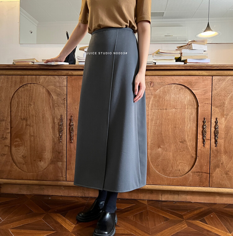【JUICE】Irregular all-match slim skirt with lining N0003