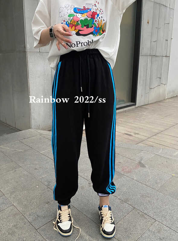 New in early autumn! Original price 77.83!【RAINBOW】Side webbing all-match casual pants YS1-30073# GYJ