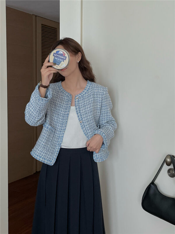 New in autumn! [FEIDING] Small fragrance all-match texture retro short coat YS3-8518# CLS