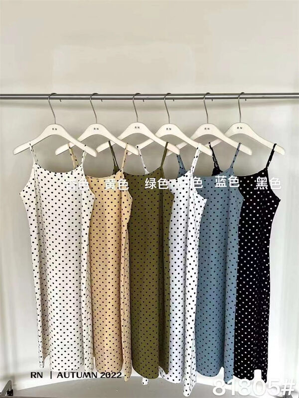 New in early autumn!【R N】Lady with polka dots slim and temperament dress 81805# LL