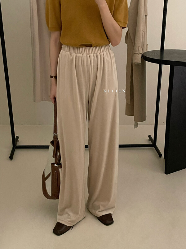 【KITTIN】Korean version of super soft velvet casual pants 9188