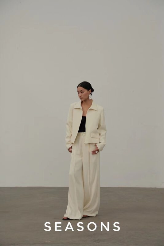 New in early autumn! [SEASONS] Small Fragrance Fashion Jacket + Straight Loose Casual Pants Set YS1-66128# XYJ