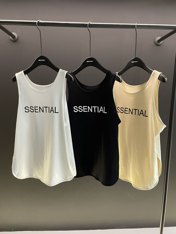 [RAINBOW] Explosive letter side slit u-neck I-shaped vest suspender 08365