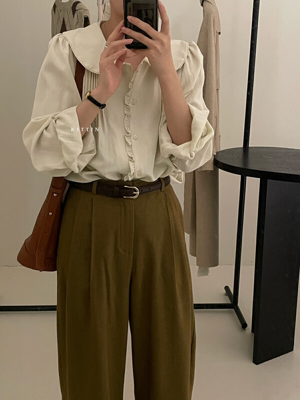 【KITTIN】Korean style design cotton shirt 8682