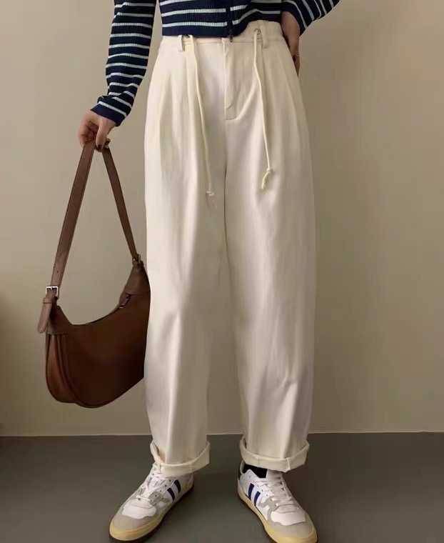 New in autumn! [SUSAN] Versatile straight-leg strappy casual pants 81688# LSW