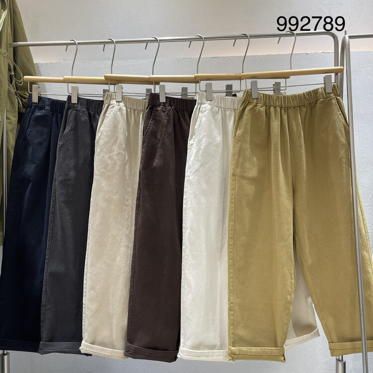 New in autumn! [TWENTY printed wood] elastic waist clean comfortable casual pants 992789# L