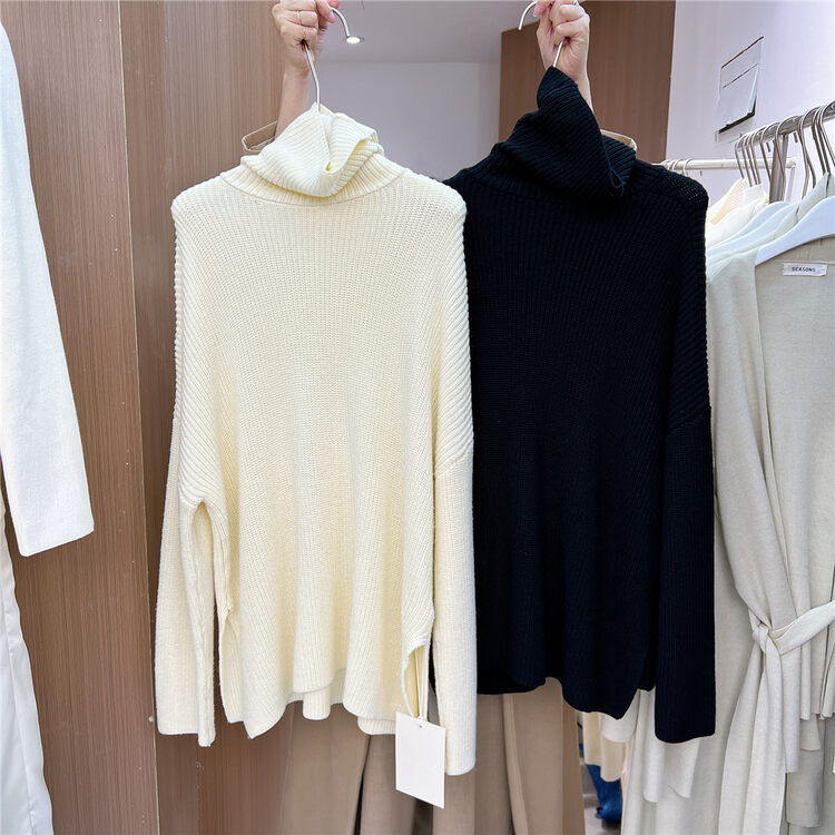 New in autumn!【SEASONS】High neck all-match loose warm sweater 8862# XYJ