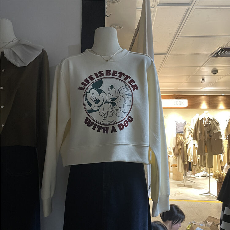 New in autumn! [SUSAN] Korean version of the round neck pullover Mickey sweater 81610# LSW