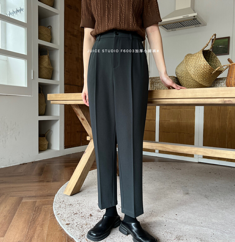 [JUICE] Thickened Korean style cigarette pipe trousers F6003