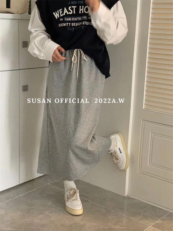 New in early autumn!【SUSAN】Casual elastic waist tie skirt 81195# LSW