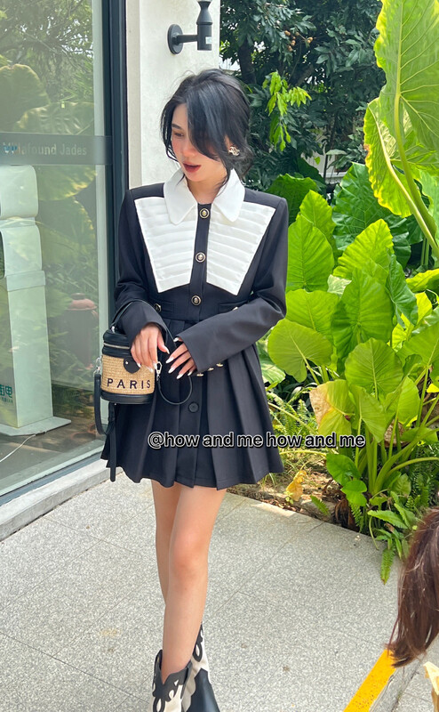 New in early autumn!【 HOW AND ME Cheng Xi】 Niche design lady temperament style suit dress 5028# CQW