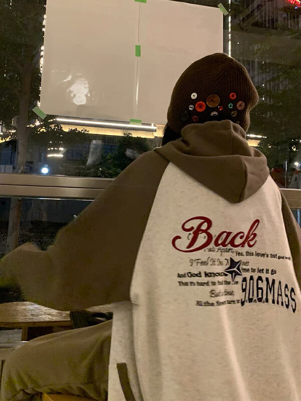New in autumn!【LAB EEDA】Fashion casual stitching hooded sweater W3488# OZQ