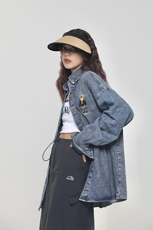 New in autumn!【LAB EEDA】Fashion casual denim simple shirt C25543# OZQ