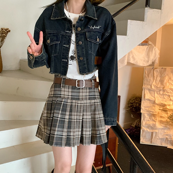New in autumn! [LAB EEDA] Fashion casual short denim short jacket W31816# OZQ