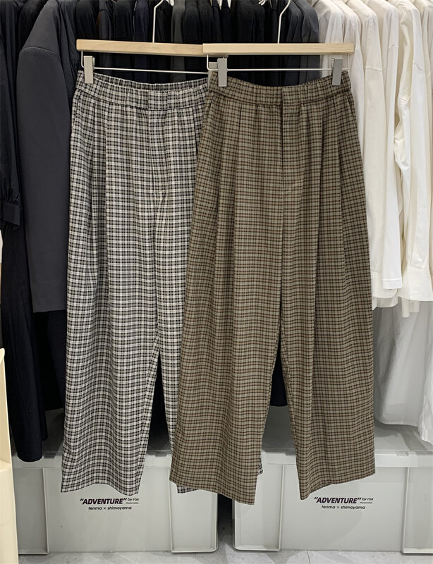 New in early autumn! [SANBARA] Plaid Korean Fashion Casual Pants 9670# LSW