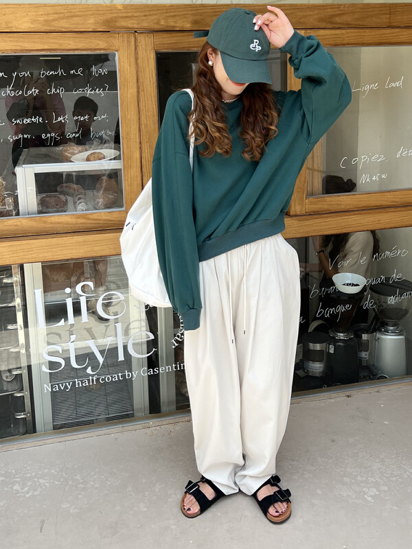 New in autumn! [SANBARA] Korean version of the small letter round neck pullover sweater 9698# LSW