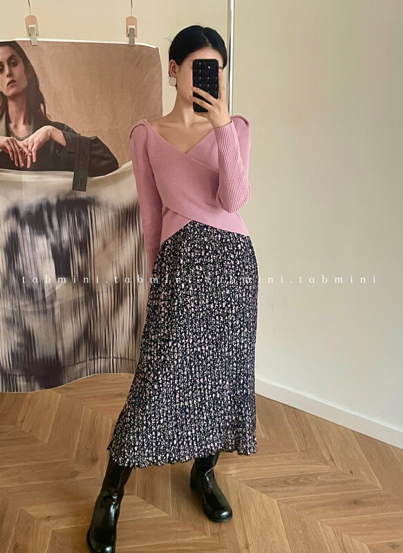 New in early autumn!【TABMINI】Ladies Floral Temperament Thin Skirt Q11126-G# WPL
