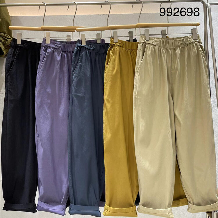 New in autumn! [TWENTY printed wood] Neat comfortable all-match casual pants 992698# L