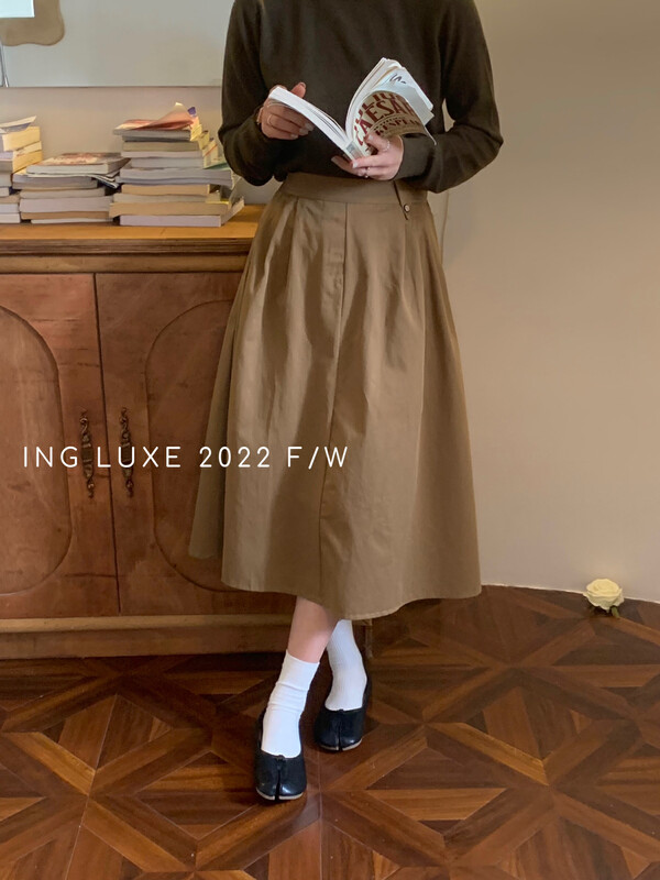 【ING】High waist small triangle design slim skirt ING-8096