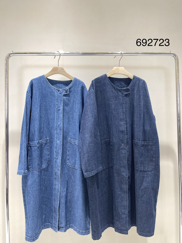 New in autumn! [TWENTY printed wood] loose and thin comfortable dress 692723# L