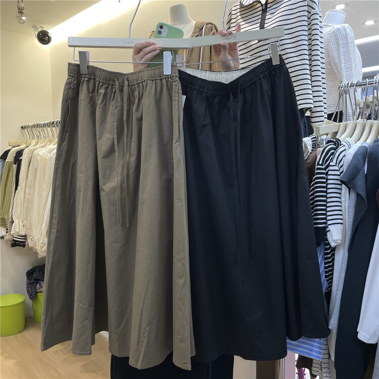 New in autumn!  【SUSAN】Casual Simple Elastic Waist Long Skirt 81329# LSW
