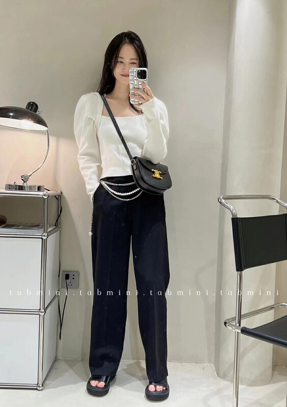 Autumn is new! [TABMINI] Square neck temperament puff sleeve slim sweater Q15294-A# WPL