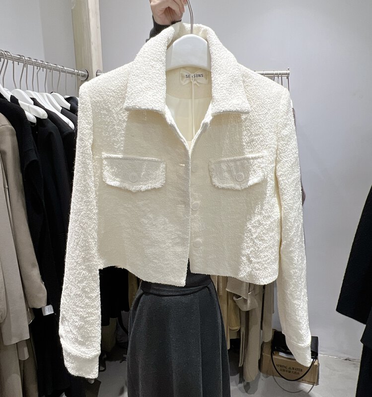 New in autumn! [SEASONS] Korean age-reducing commuter casual short jacket 66179# XYJ