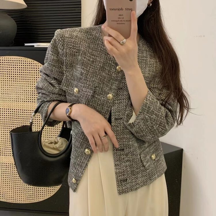 New in autumn! [FEIDING] Xiaoxiang style all-match fashionable short coat YS4-5815# CLS