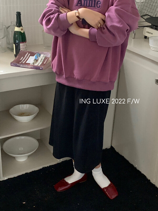 【ING】High waist slimming straight skirt 8061
