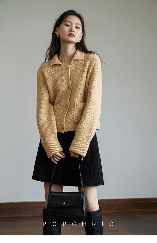 New in autumn!【SUSAN】One-row buttoned warm sweater with generous pockets 81828# LSW