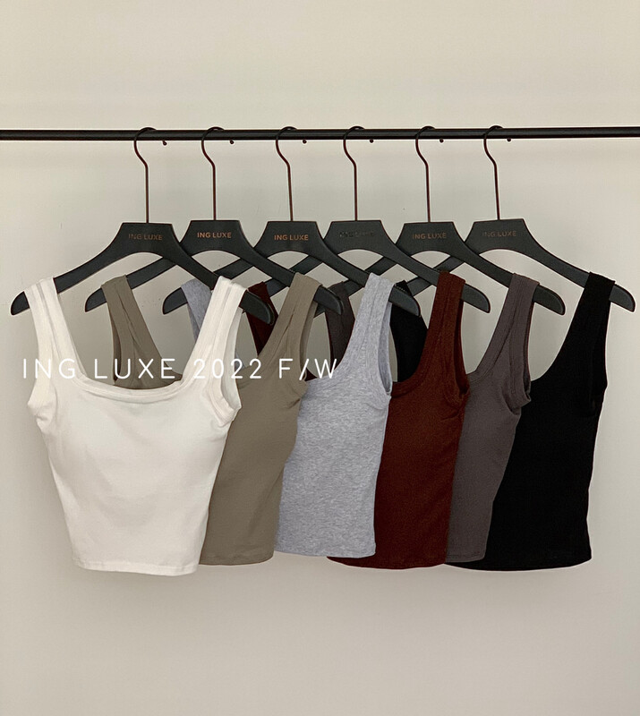 【ING】Simple Slim Outer Wear Solid Color Vest Sling 8091