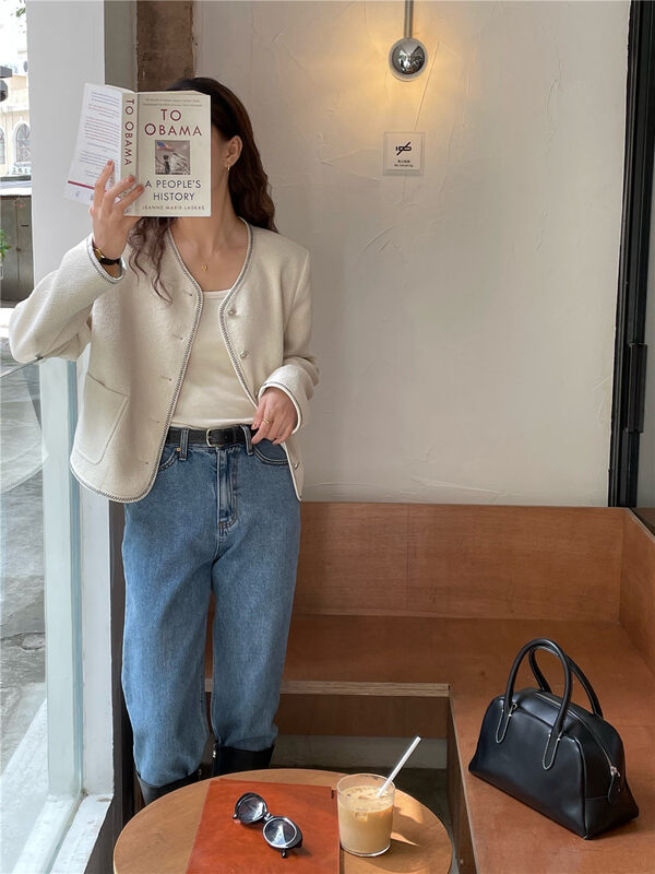 New in autumn! [FEIDING] Small fragrant French temperament fashionable short coat YS3-5832# CLS