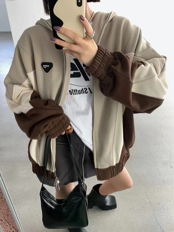 【RAINBOW】Contrast color stitching OEM simple short coat 03013# FHX