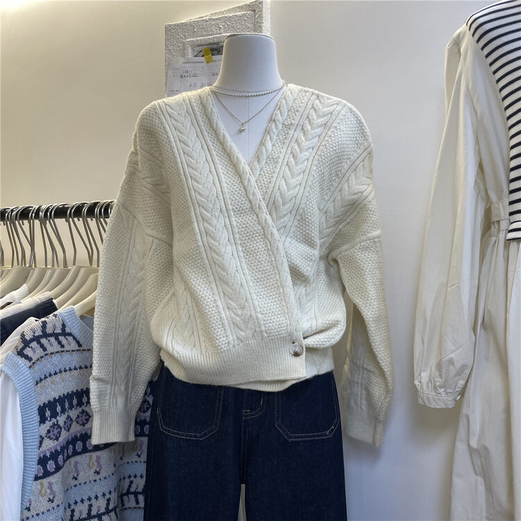 New in autumn! [SUSAN] gentle cross-neck temperament warm sweater 81601# LSW
